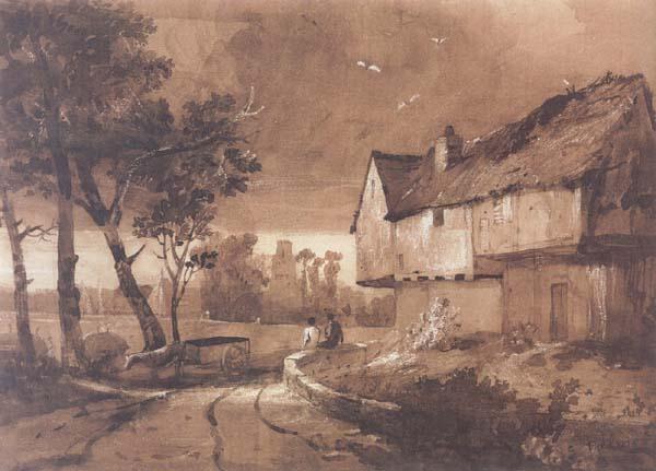 Samuel Palmer Evening France oil painting art